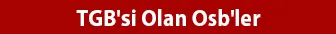 TGB'si Olan Osb'ler